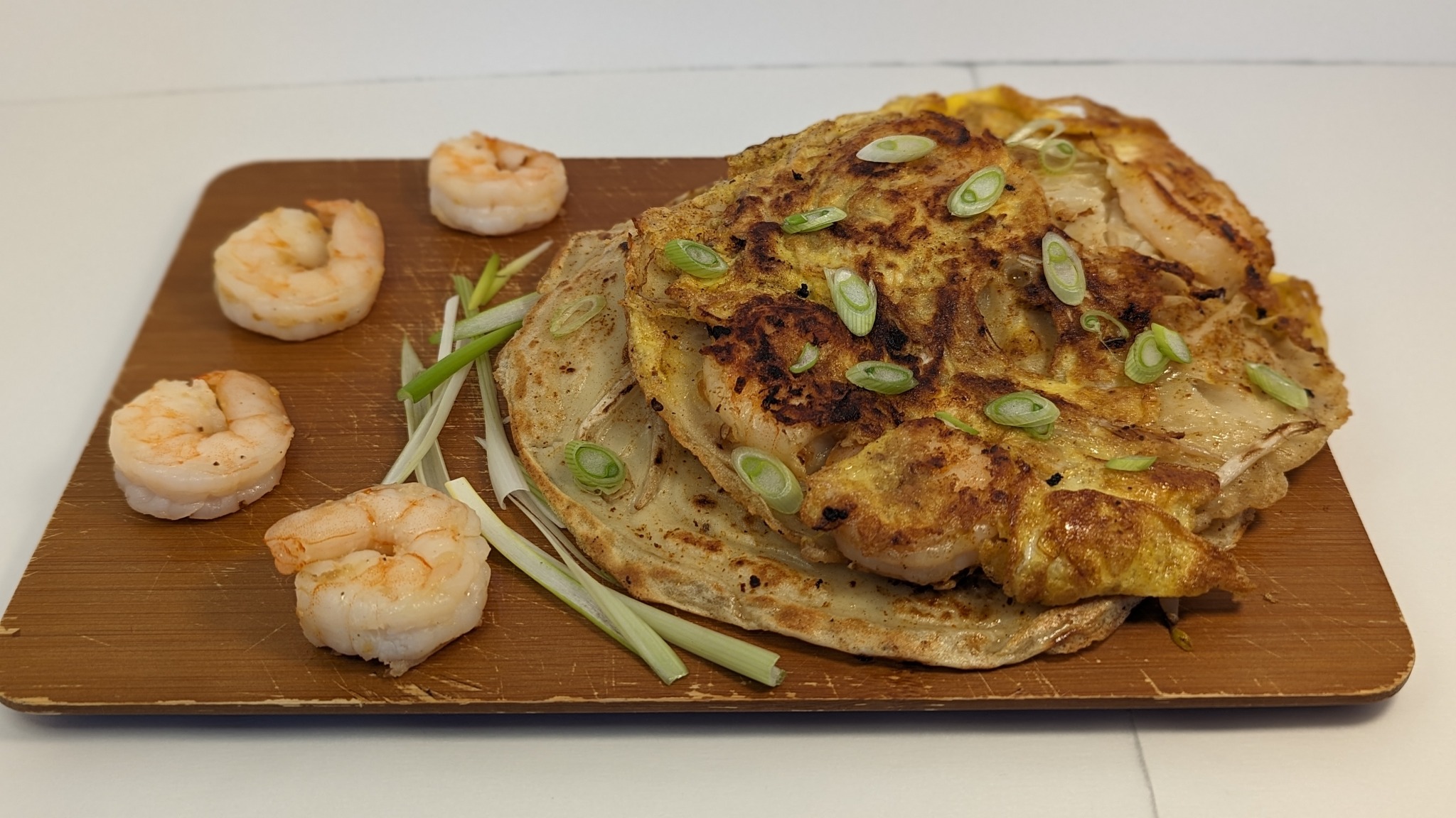 Shrimp scallion pancake
