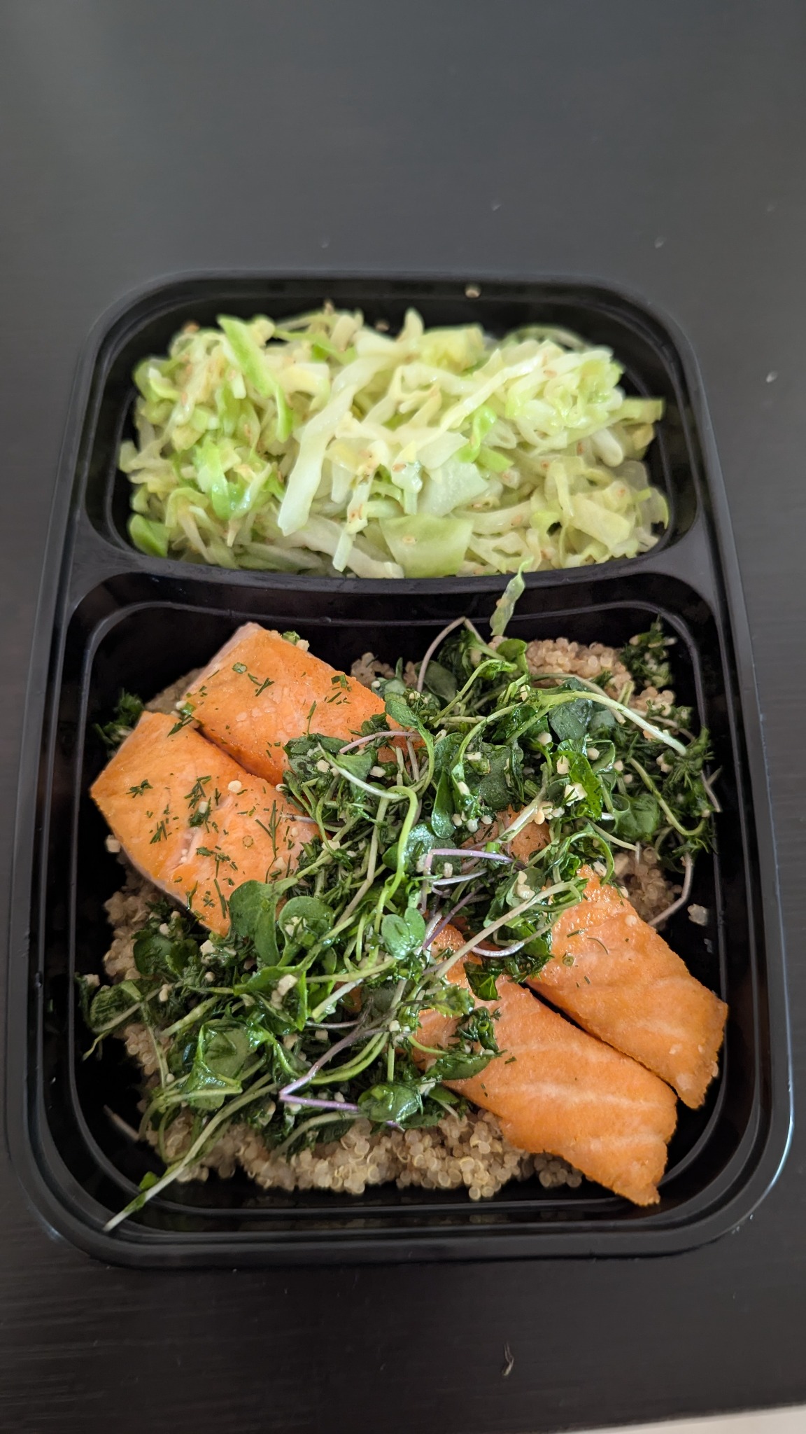 Salmon meal prep bowl